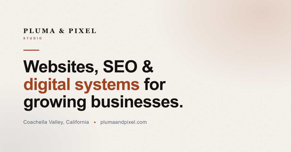 Pluma & Pixel Studio | Websites, SEO & Digital Systems for Growing ...